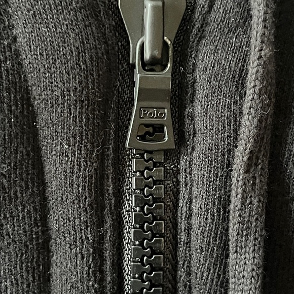 POLO RALPH LAUREN Men’s Hooded Hoodie Vest XL Black Full Zip Logo - Picture 7 of 9